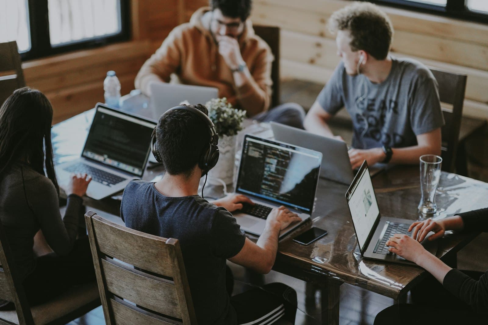 Small team working on a product